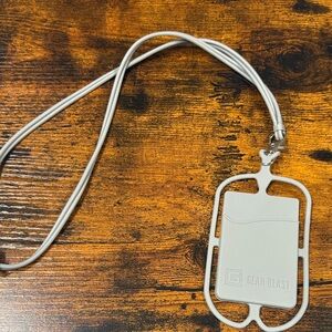 Silicone Phone Card Holder Lanyard — Light Gray